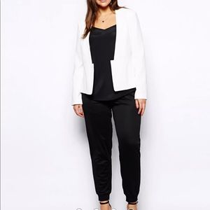 Plus White Blazer